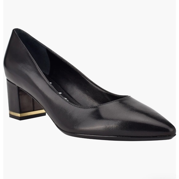 NEW Calvin Klein Nita Block Heel Pump in Black - Size 8.5M - Picture 1 of 7